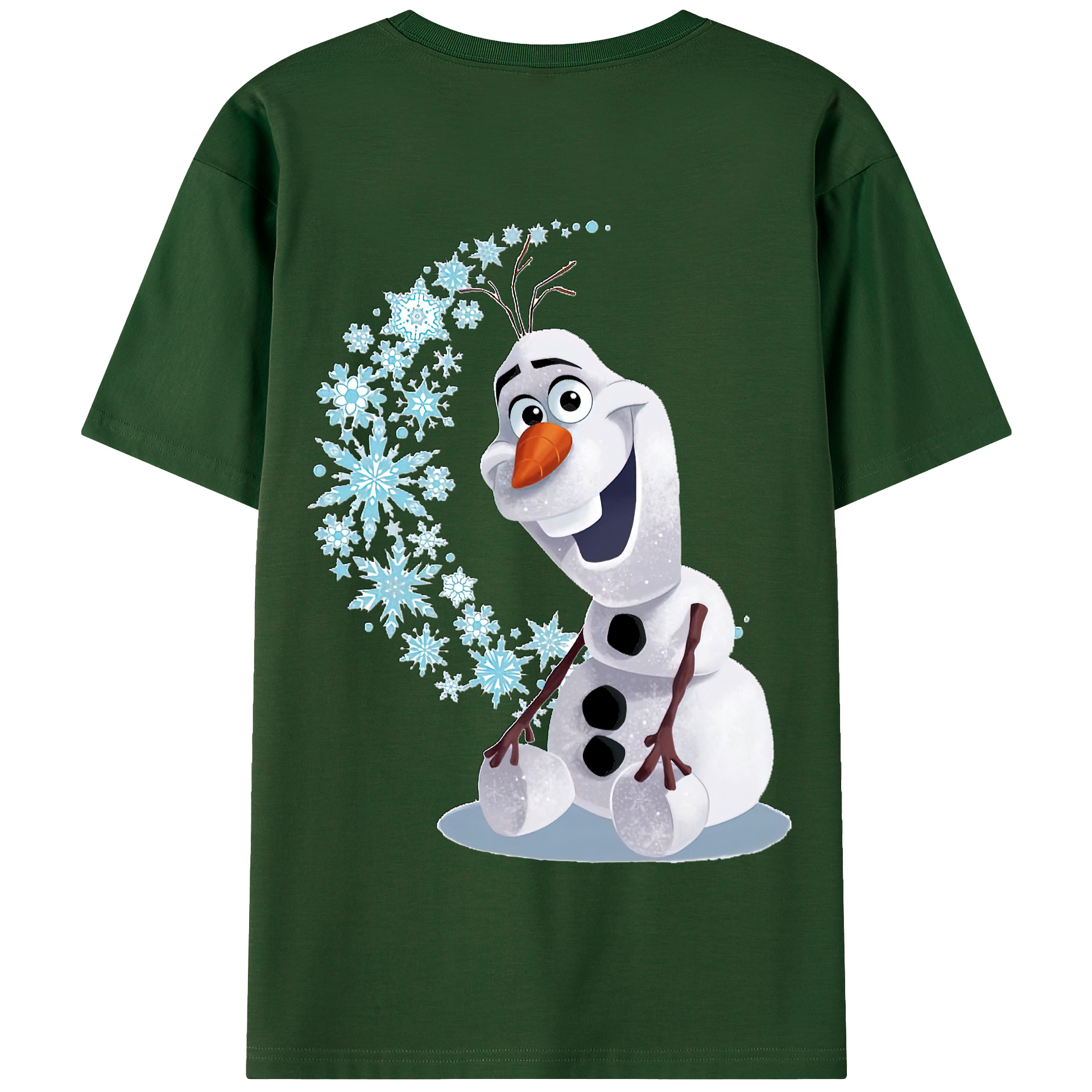 （画像用） アナと雪の女王 アンナ エルサ Frozen Anna Elsa 綿100％半袖Tシャツ（背面プリント）